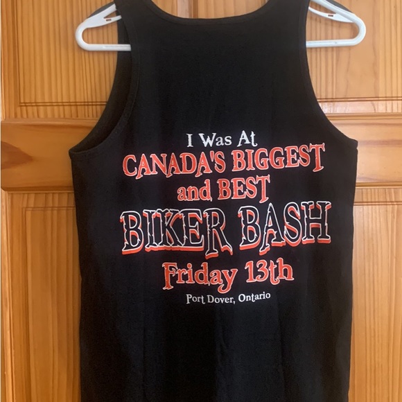 Vintage Friday the 13th Tank Top Motorcycles Port Dover Bike Week - Picture 2 of 3